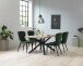 Stuhl >GRANBY< (2er Set) (B/H/T: 57x93x61 cm) in grün aus Metall, Samt - 57x93x61 (BxHxT)