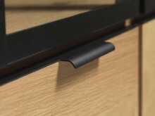 Highboard >LIVORNO< (B/H/T: 123x139x42 cm) in Wildeiche - 123x139x42 (BxHxT)