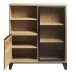 Highboard >LIVORNO< (B/H/T: 123x139x42 cm) in Wildeiche - 123x139x42 (BxHxT)