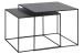Beistelltisch >PEBBLE< (B/H/T: 65x50x65 cm) in schwarz - 65x50x65 (BxHxT)