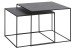 Beistelltisch >PEBBLE< (B/H/T: 65x50x65 cm) in schwarz - 65x50x65 (BxHxT)