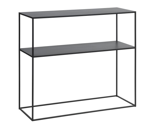 Beistelltisch >PEBBLE< (B/H/T: 90x80x35 cm) in schwarz - 90x80x35 (BxHxT)