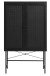 Highboard >PENSACOLA< (B/H/T: 80x135x40 cm) in schwarz - 80x135x40 (BxHxT)