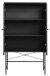 Highboard >PENSACOLA< (B/H/T: 80x135x40 cm) in schwarz - 80x135x40 (BxHxT)