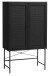Highboard >PENSACOLA< (B/H/T: 80x135x40 cm) in schwarz - 80x135x40 (BxHxT)