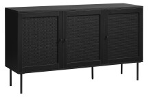 Sideboard >PENSACOLA< (B/H/T: 140x80x40 cm) in schwarz - 140x80x40 (BxHxT)