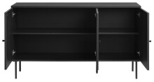 Sideboard >PENSACOLA< (B/H/T: 140x80x40 cm) in schwarz - 140x80x40 (BxHxT)