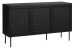 Sideboard >PENSACOLA< (B/H/T: 140x80x40 cm) in schwarz - 140x80x40 (BxHxT)