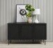 Sideboard >PENSACOLA< (B/H/T: 140x80x40 cm) in schwarz - 140x80x40 (BxHxT)