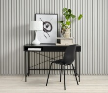 Schreibtisch >PENSACOLA< (B/H/T: 120x76x60 cm) in schwarz - 120x76x60 (BxHxT)