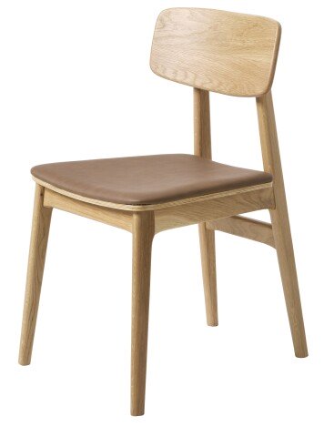Stuhl >LIVO< (2er Set) (B/H/T: 46x82x54 cm) in natur aus Eiche - 46x82x54cm (BxHxT)