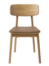 Stuhl >LIVO< (2er Set) (B/H/T: 46x82x54 cm) in natur aus Eiche - 46x82x54cm (BxHxT)