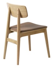 Stuhl >LIVO< (2er Set) (B/H/T: 46x82x54 cm) in natur aus Eiche - 46x82x54cm (BxHxT)