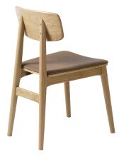 Stuhl >LIVO< (2er Set) (B/H/T: 46x82x54 cm) in natur aus Eiche - 46x82x54cm (BxHxT)