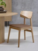 Stuhl >LIVO< (2er Set) (B/H/T: 46x82x54 cm) in natur aus Eiche - 46x82x54cm (BxHxT)