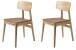 Stuhl >LIVO< (2er Set) (B/H/T: 46x82x54 cm) in natur aus Eiche - 46x82x54cm (BxHxT)