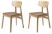 Stuhl >LIVO< (2er Set) (B/H/T: 46x82x54 cm) in natur aus Eiche - 46x82x54cm (BxHxT)