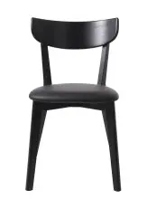 Stuhl >PERO< (2er Set) in schwarz aus Eiche -...