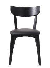 Stuhl >PERO< (2er Set) in schwarz aus Eiche -...