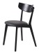 Stuhl >PERO< (2er Set) in schwarz aus Eiche - 48x81x50cm (BxHxT)