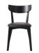 Stuhl >PERO< (2er Set) in schwarz aus Eiche - 48x81x50cm (BxHxT)