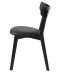 Stuhl >PERO< (2er Set) in schwarz aus Eiche - 48x81x50cm (BxHxT)