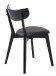 Stuhl >PERO< (2er Set) in schwarz aus Eiche - 48x81x50cm (BxHxT)