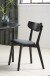 Stuhl >PERO< (2er Set) in schwarz aus Eiche - 48x81x50cm (BxHxT)