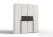 Kleiderschrank >Denver< (B/H/T: 180x208x58 cm) in Weiß - 180x208x58cm (BxHxT)