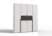 Kleiderschrank >Denver< (B/H/T: 180x208x58 cm) in Weiß - 180x208x58cm (BxHxT)