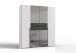 Kleiderschrank >Denver< (B/H/T: 180x208x58 cm) in Weiß - 180x208x58cm (BxHxT)