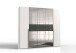 Kleiderschrank >Denver< (B/H/T: 225x208x58 cm) in Weiß - 225x208x58cm (BxHxT)