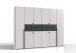 Kleiderschrank >Denver< (B/H/T: 270x208x58 cm) in Weiß - 270x208x58cm (BxHxT)