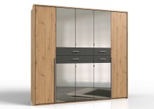 Kleiderschrank >Denver< (B/H/T: 225x208x58 cm) in Artisan-Eiche-Nachbildung