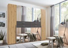 Kleiderschrank >Denver< (B/H/T: 270x208x58 cm) in Artisan-Eiche-Nachbildung