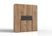 Kleiderschrank >Denver< (B/H/T: 180x208x58 cm) in Plankeneiche-Nachbildung