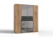 Kleiderschrank >Denver< (B/H/T: 180x208x58 cm) in Plankeneiche-Nachbildung