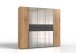 Kleiderschrank >Denver< (B/H/T: 225x208x58 cm) in Plankeneiche-Nachbildung