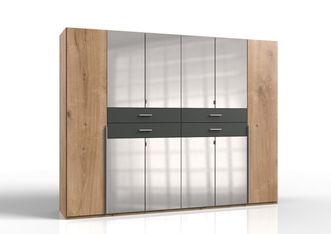 Kleiderschrank >Denver< (B/H/T: 270x208x58 cm) in Plankeneiche-Nachbildung