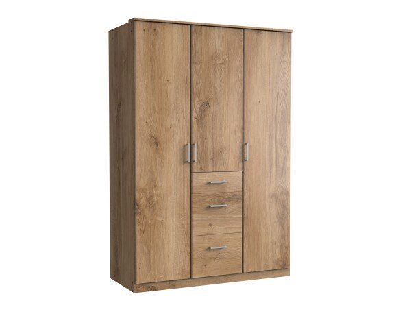 Kleiderschrank >Click< (B/H/T: 135x198x58 cm) in Plankeneiche-Nachbildung