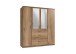 Kleiderschrank >Click< (B/H/T: 180x198x58 cm) in Plankeneiche-Nachbildung