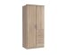 Kleiderschrank >Click< (B/H/T: 90x198x58 cm) in Eiche-Sägerau-Nachbildung