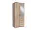 Kleiderschrank >Click< (B/H/T: 90x198x58 cm) in Eiche-Sägerau-Nachbildung