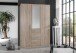 Kleiderschrank >Click< (B/H/T: 135x198x58 cm) in Eiche-Sägerau-Nachbildung