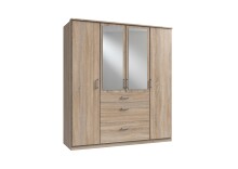 Kleiderschrank >Click< (B/H/T: 180x198x58 cm) in Eiche-Sägerau-Nachbildung