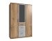Kleiderschrank >Click< (B/H/T: 135x198x58 cm) in Plankeneiche-Nachbildung