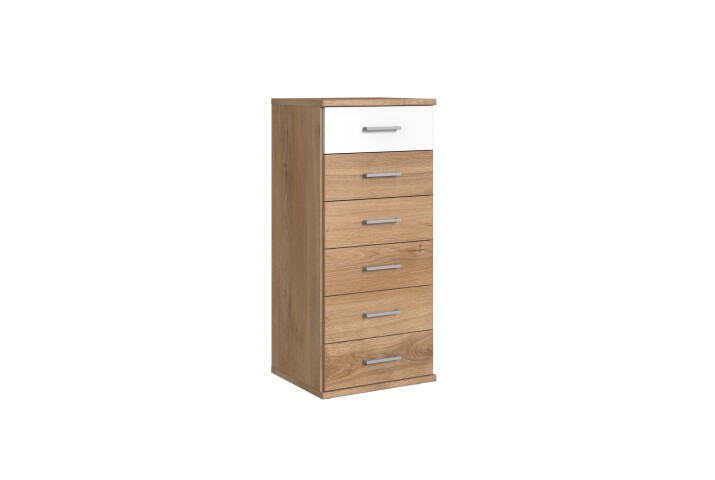 Kommode >Click< (B/H/T: 46x106x40 cm) in Plankeneiche-Nachbildung