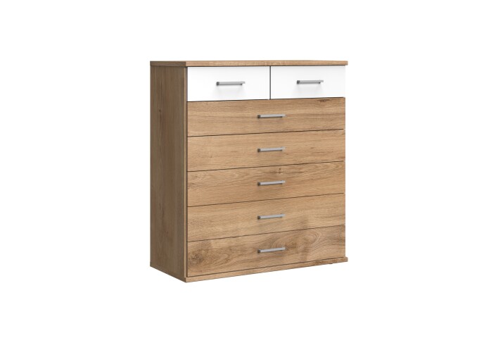 Kommode >Click< (B/H/T: 90x106x40 cm) in Plankeneiche-Nachbildung