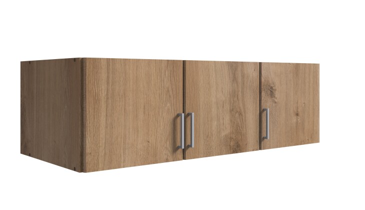 Schrankaufsatz >Click< (B/H/T: 135x40x58 cm) in Plankeneiche-Nachbildung