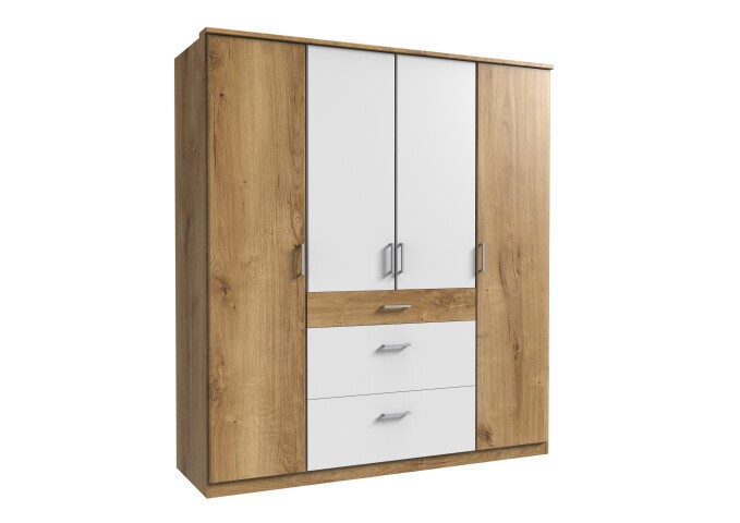 Kleiderschrank >Odessa< (B/H/T: 225x208x58 cm) in Hickory-Oak-Nachbil,  519,95 €